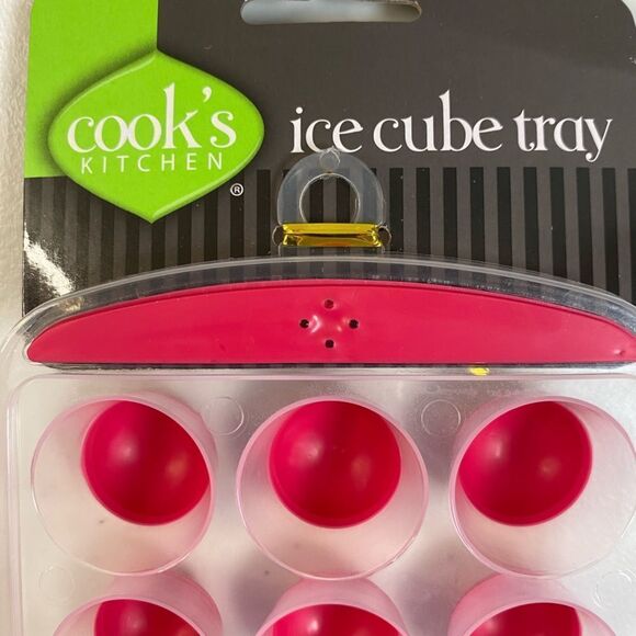 NWT Cook's Kitchen Red Ice Cube Tray 21 Small Dome Ice Cubes or Snacks Pack of 2 - Picture 6 of 10